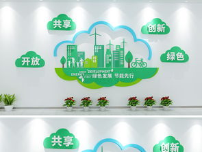 綠色科技，筑夢(mèng)未來(lái) 云朵環(huán)?？萍计髽I(yè)文化墻設(shè)計(jì)圖鑒